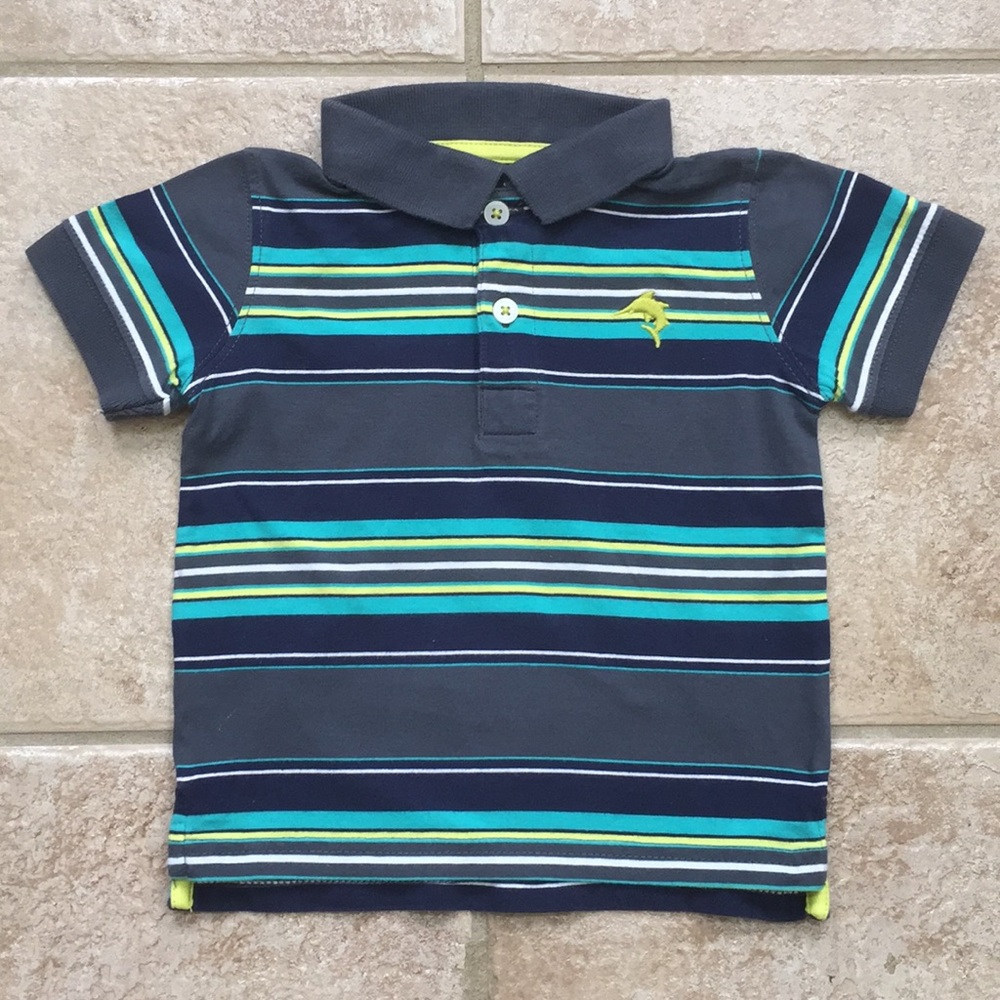 Carter’s Boys Swordfish Striped Polo Shirt